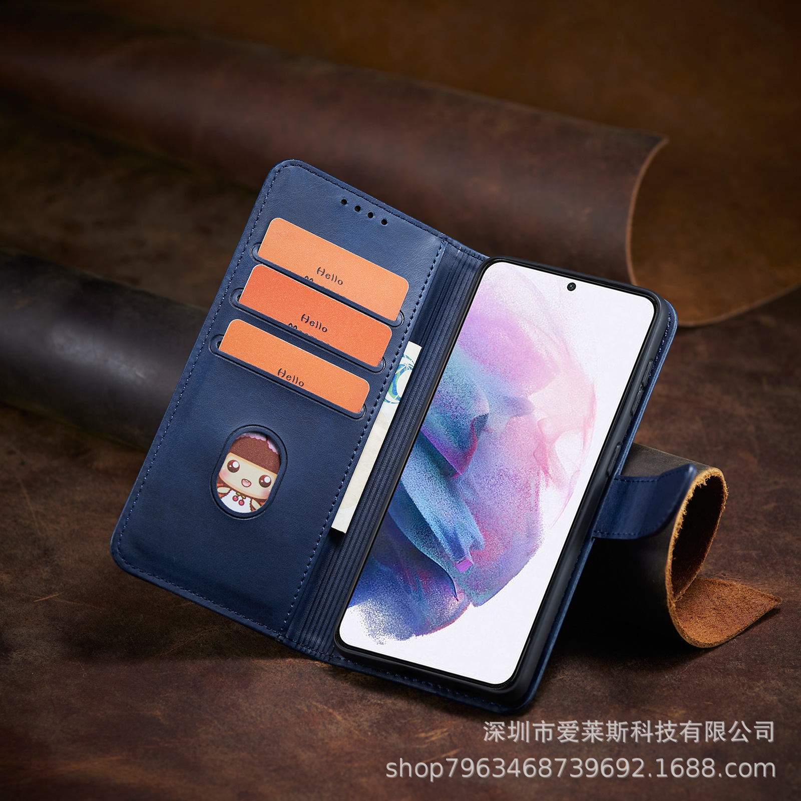 手帳型スマホケース 多機能財布付き手帳型保護ケース