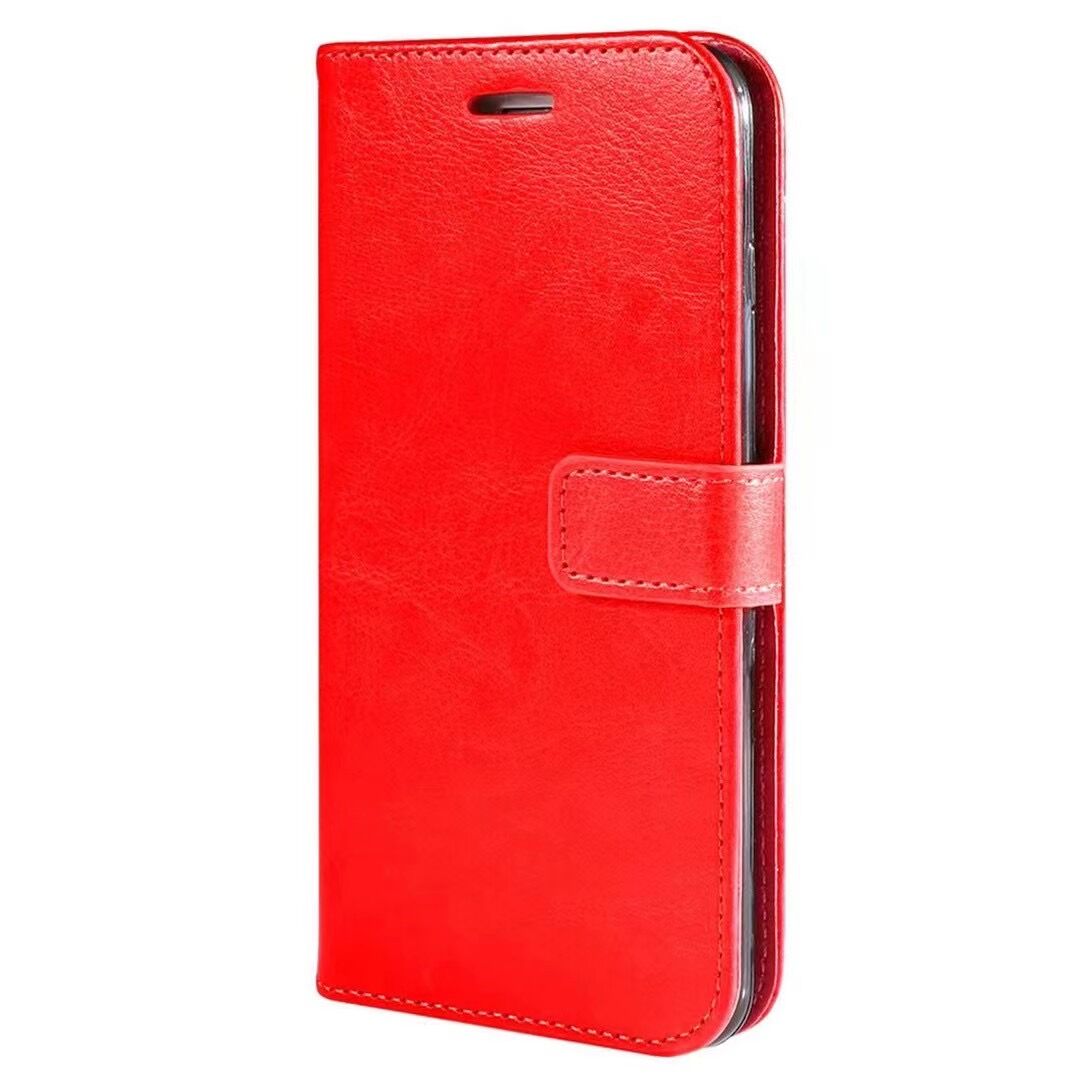 手帳型スマホケース 高級革調多機能ウォレットケース