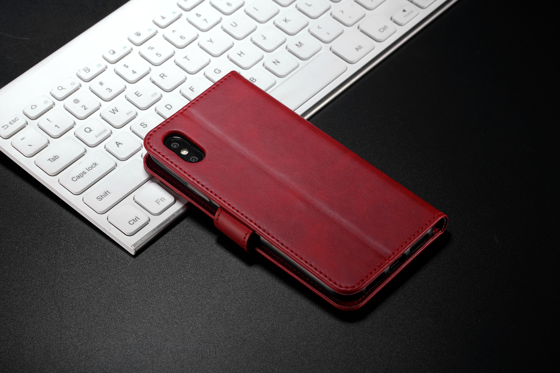 手帳型スマホケース 高級感あふれる本革調手帳型ケース