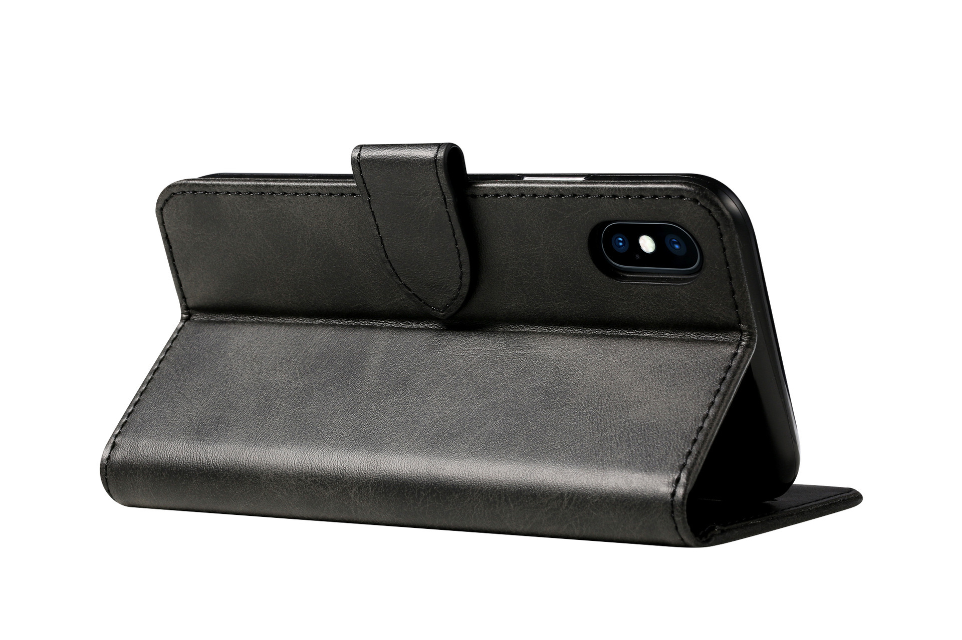 手帳型スマホケース 高級感あふれる本革調手帳型ケース