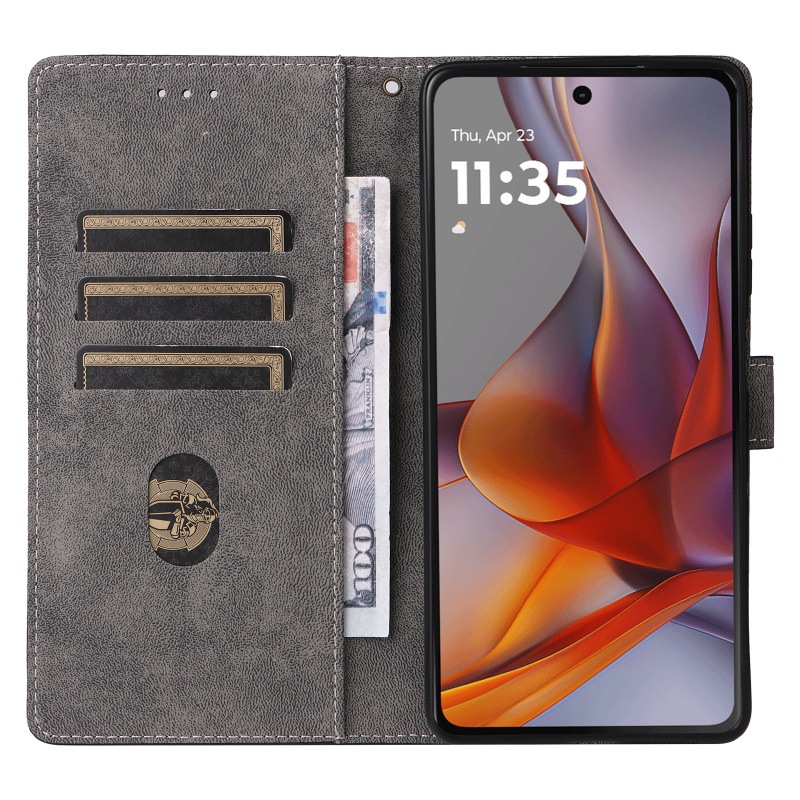 手帳型スマホケース ヴィンテージ風多機能手帳ケース