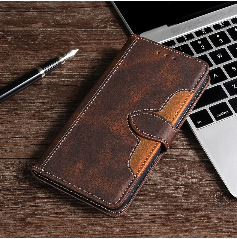 手帳型スマホケース 職人技が光る革調OPPO手帳ケース