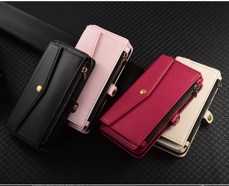 手帳型スマホケース 財布機能付き二つ折りケース