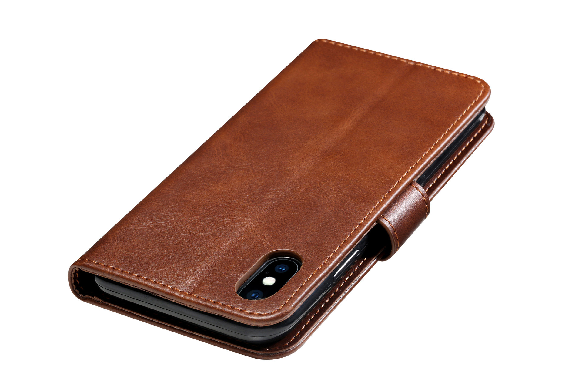 手帳型スマホケース 高級感あふれる本革調手帳型ケース
