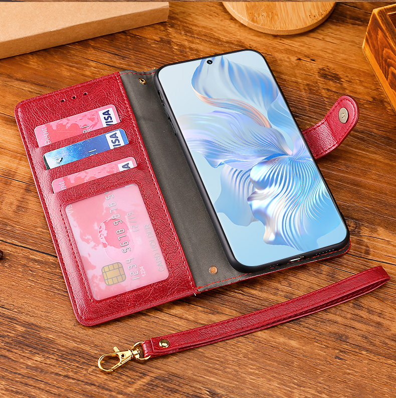 手帳型スマホケース 多機能ファスナーポケット付き財布型ケース