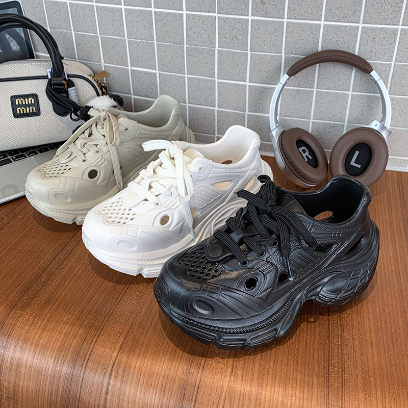 スポーツサンダル 厚底ウェーブデザイン スポーティシューズ