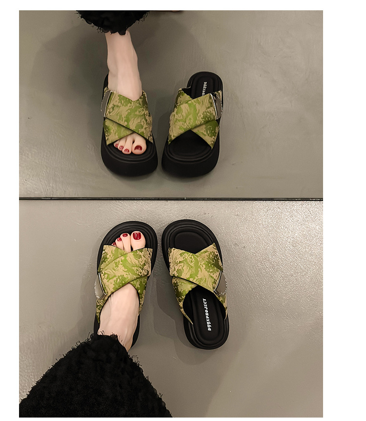 スポーツサンダル 厚底クロスベルトスポーツサンダル