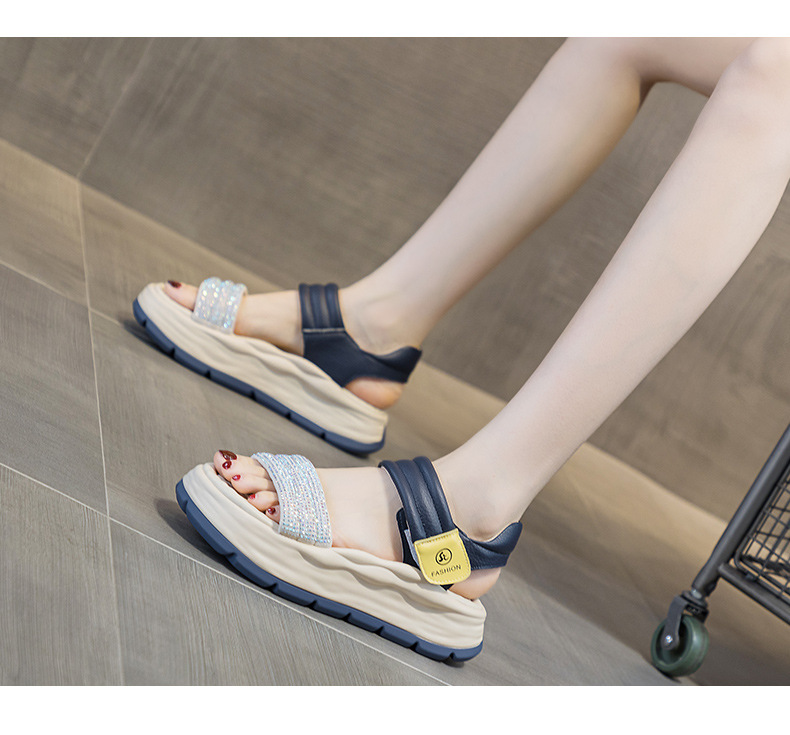 スポーツサンダル きらめき厚底ウェーブサンダル