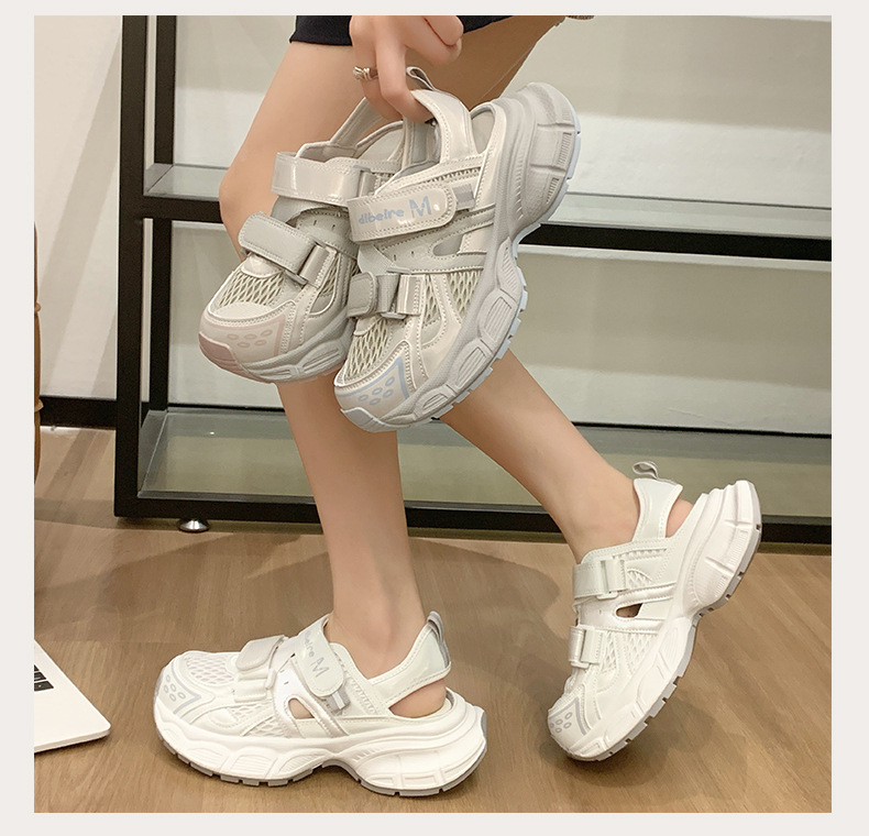 スポーツサンダル 厚底メッシュアスレチックサンダル