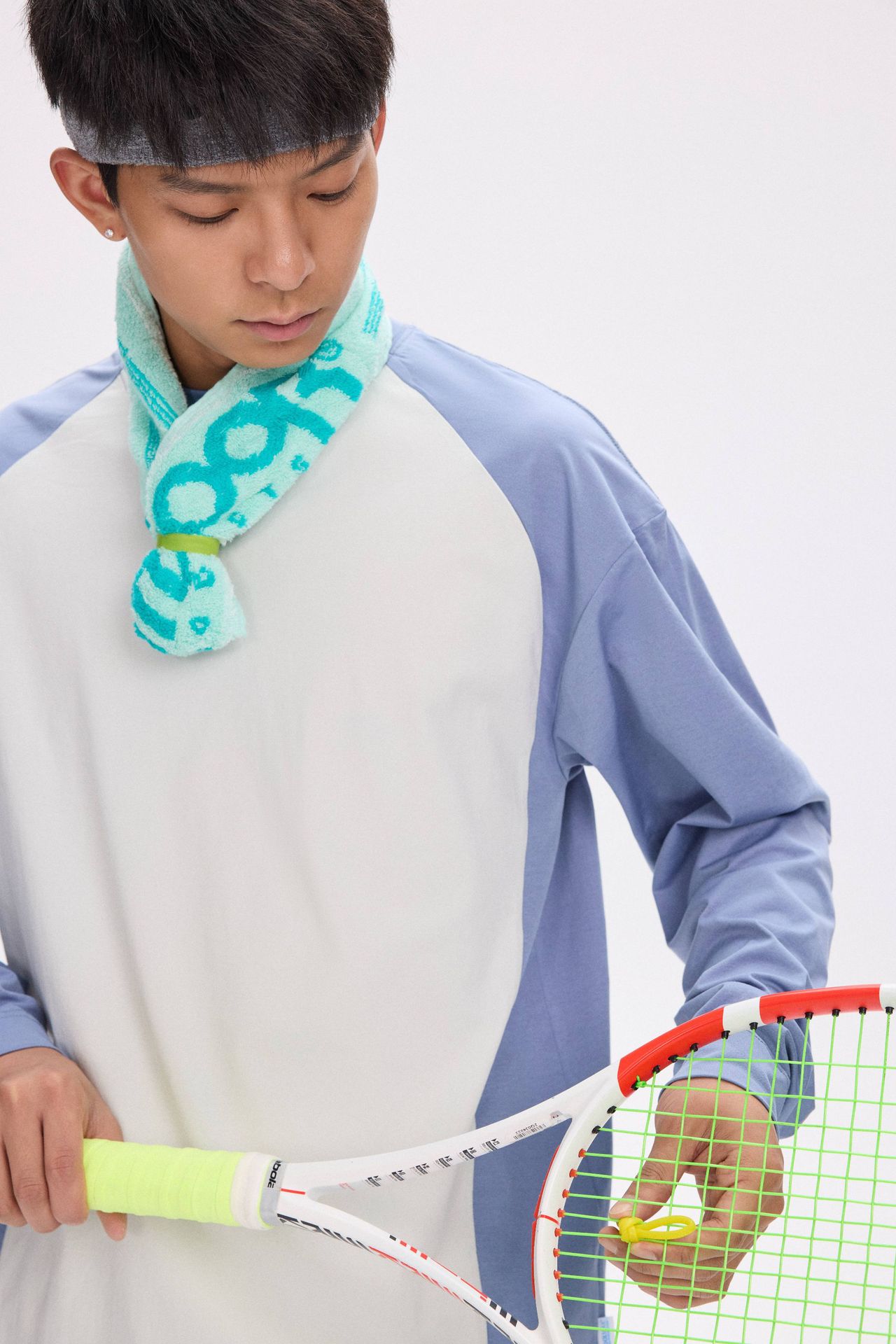 スポーツTシャツ 快適切り替えラグラン バドミントンウェア