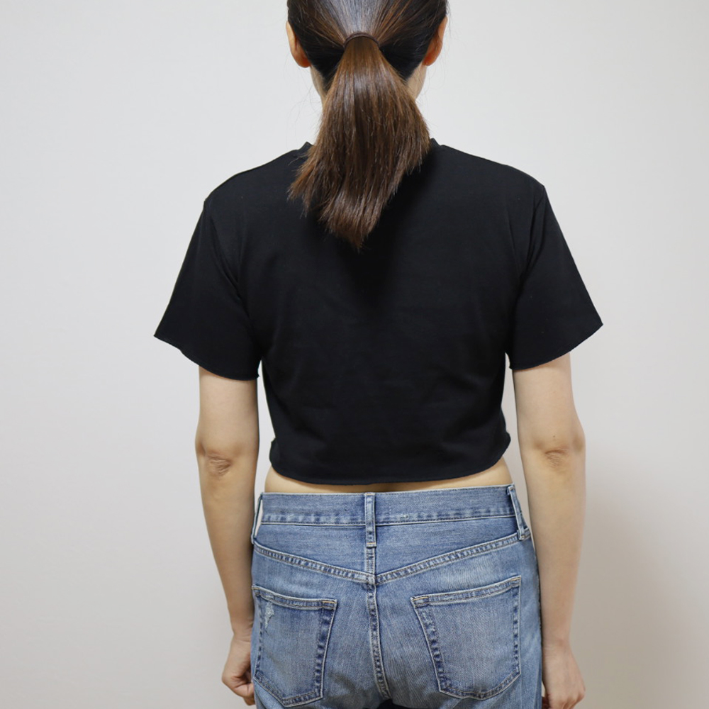 スポーツTシャツ 無地ショート丈スポーツ半袖シャツ着やせ効果