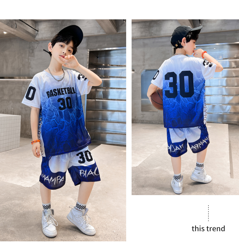 スポーツTシャツ グラデーションバスケットセットアップ