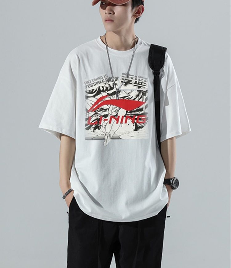 スポーツTシャツ バスケ 躍動感漫画プリント バスケシャツ