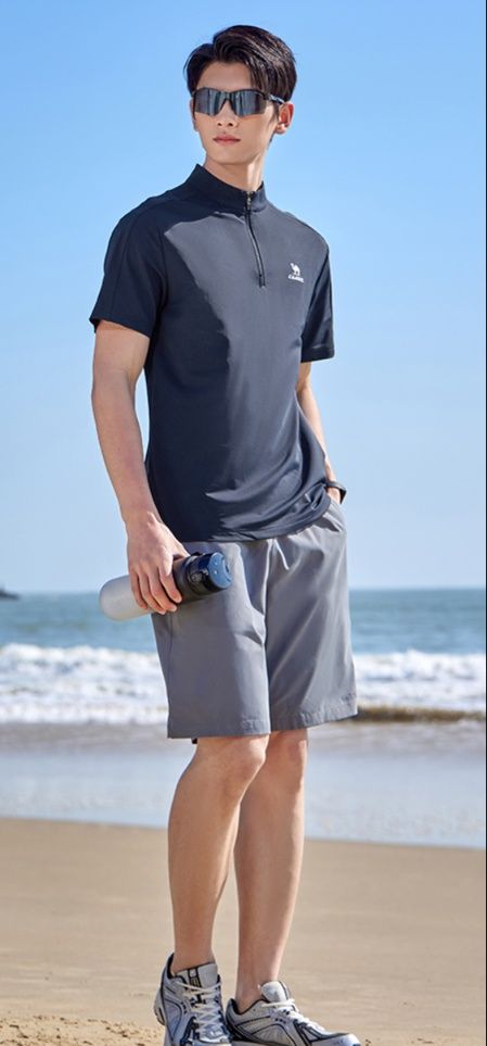 スポーツTシャツ ゴルフ 爽快ドライ スタンドネックシャツ
