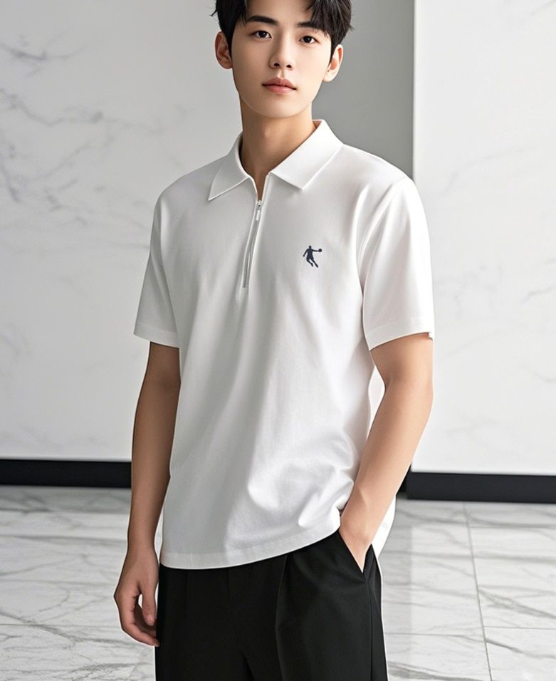 スポーツTシャツ ゴルフ 快適ラウンド ハーフジップポロシャツ