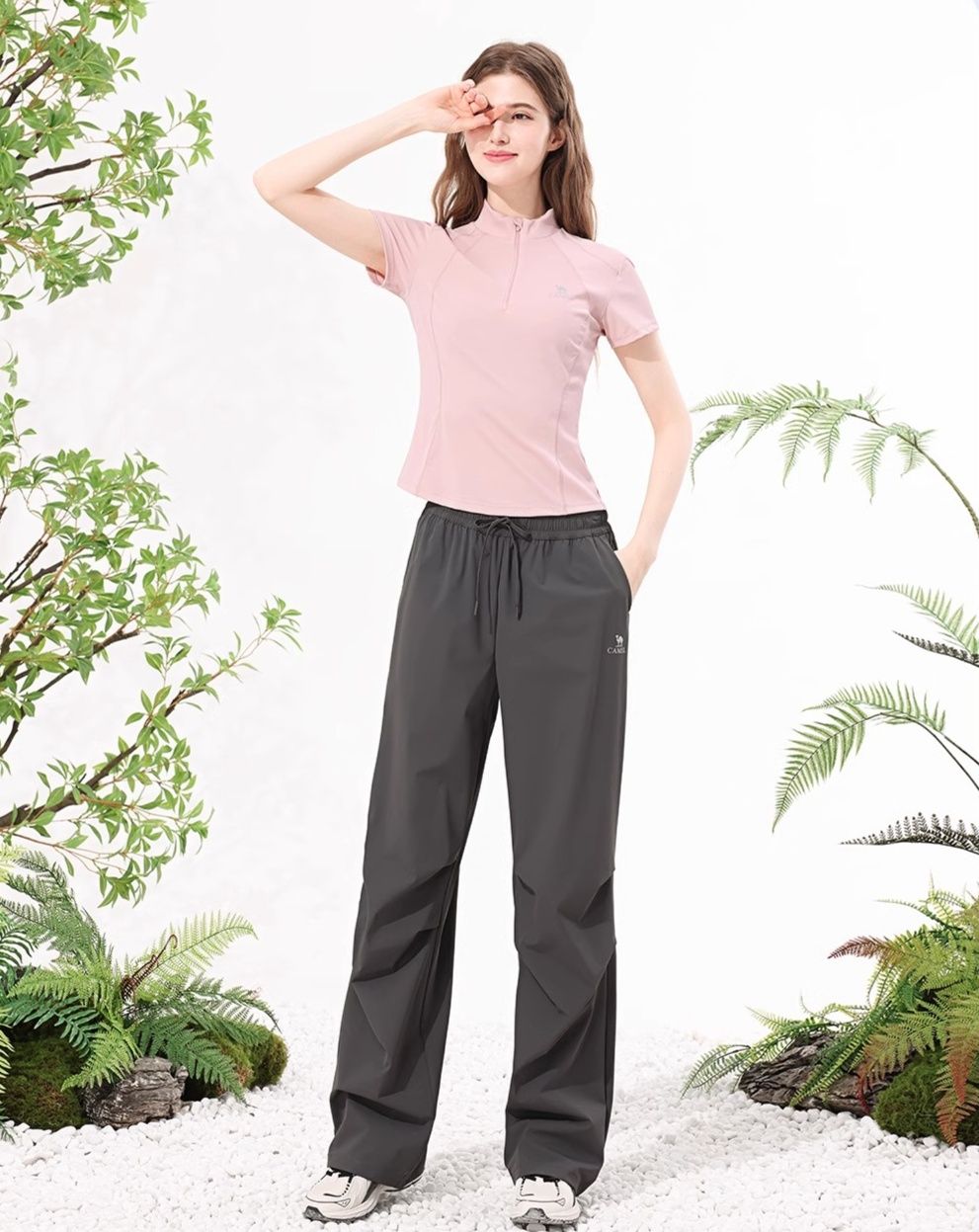 スポーツTシャツ 登山 清涼ハーフジップ 登山用シャツ