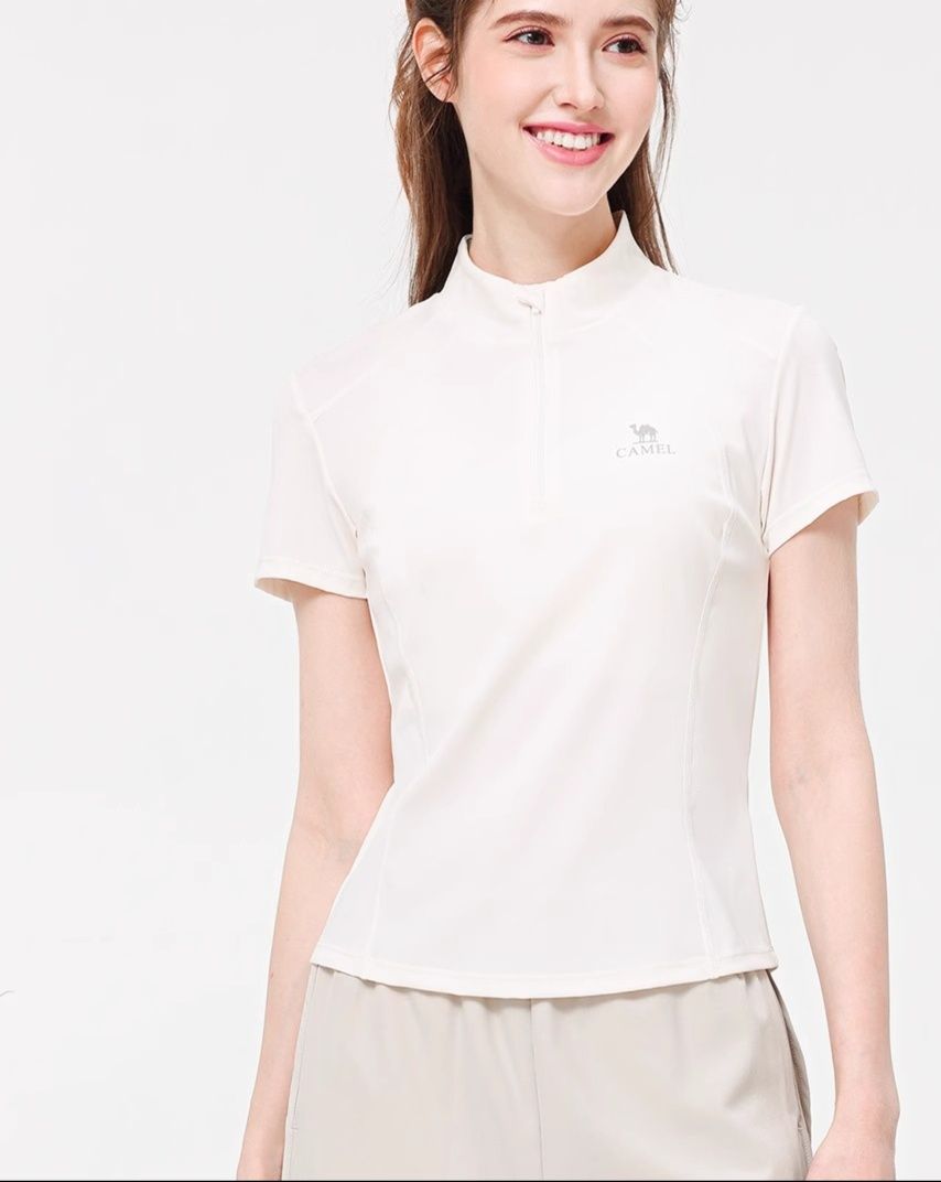 スポーツTシャツ 登山 清涼ハーフジップ 登山用シャツ