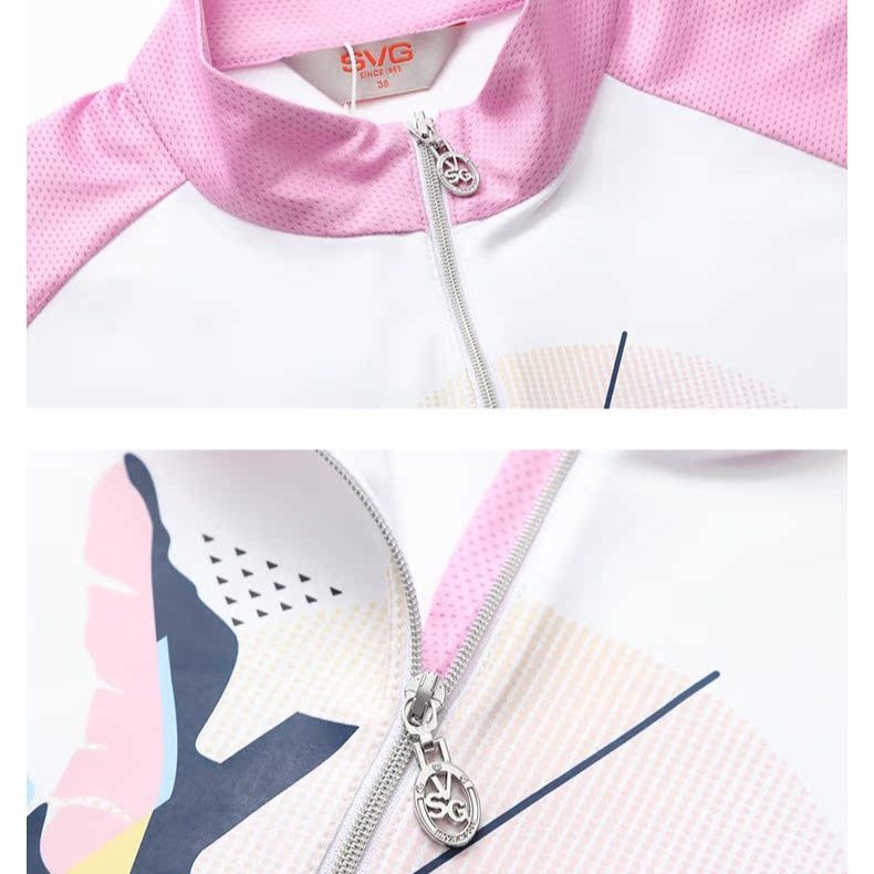 スポーツTシャツ 飛翔ゴルフレディースジップシャツ