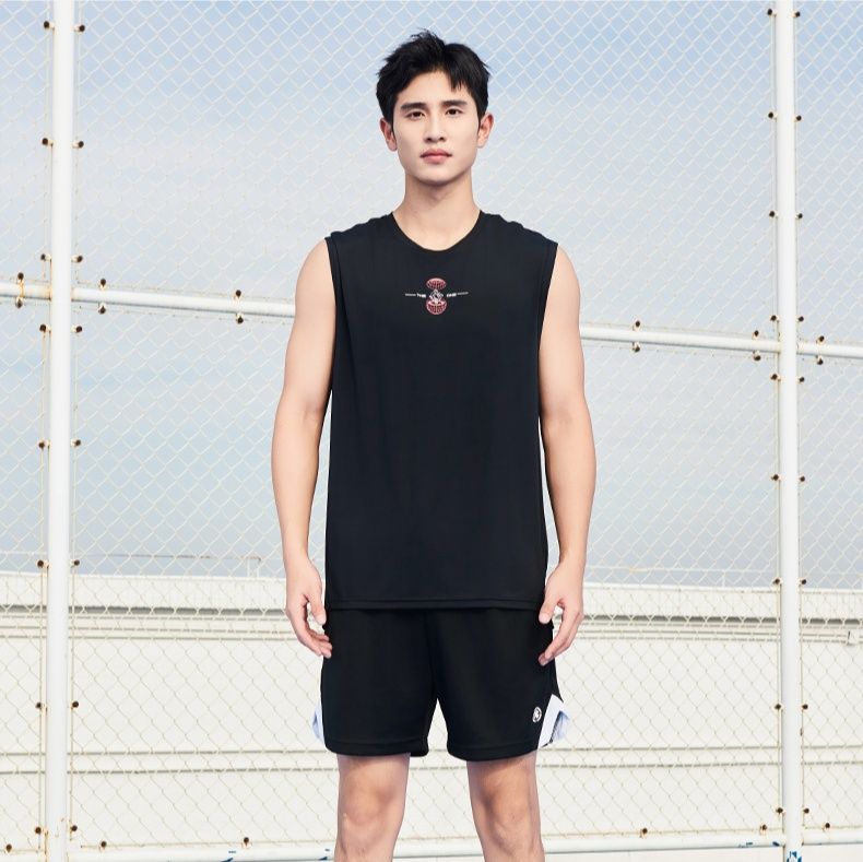 スポーツTシャツ 快適プレイ ノースリーブバスケシャツ