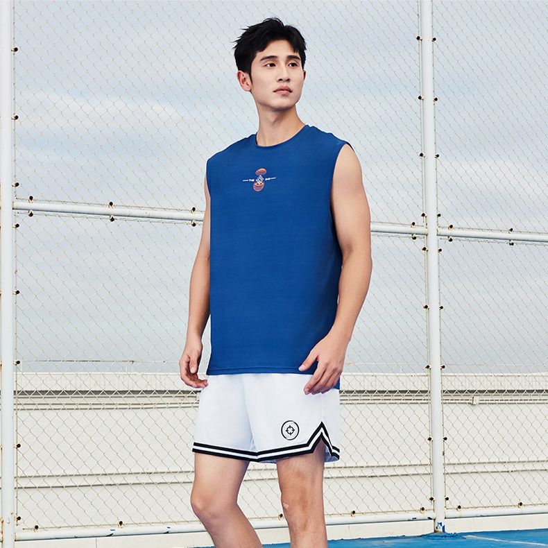 スポーツTシャツ 快適プレイ ノースリーブバスケシャツ