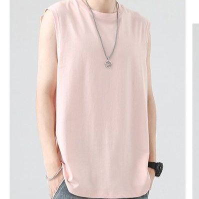 スポーツTシャツ シンプル無地ノースリーブバスケシャツ
