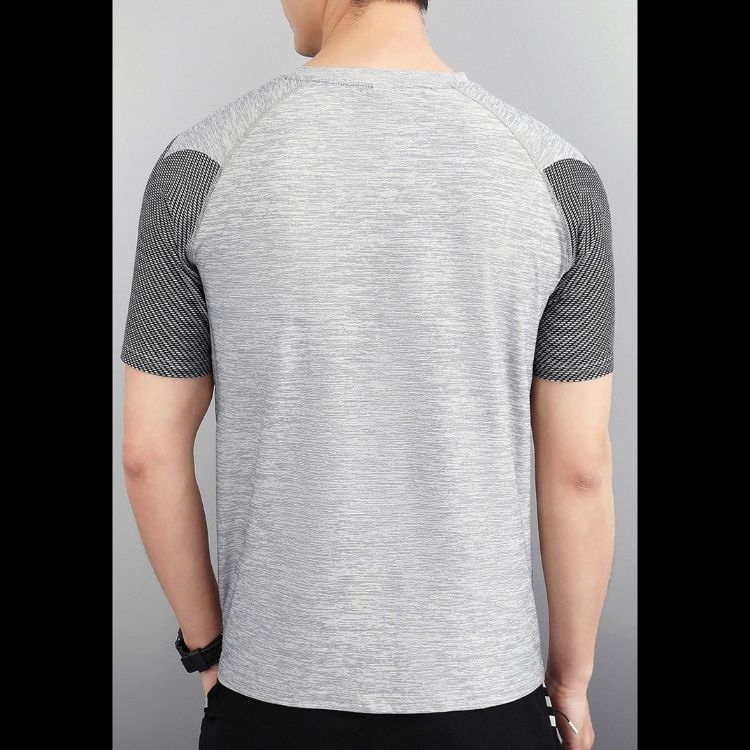 スポーツTシャツ 矢印模様ドライフィット速乾ランニング半袖