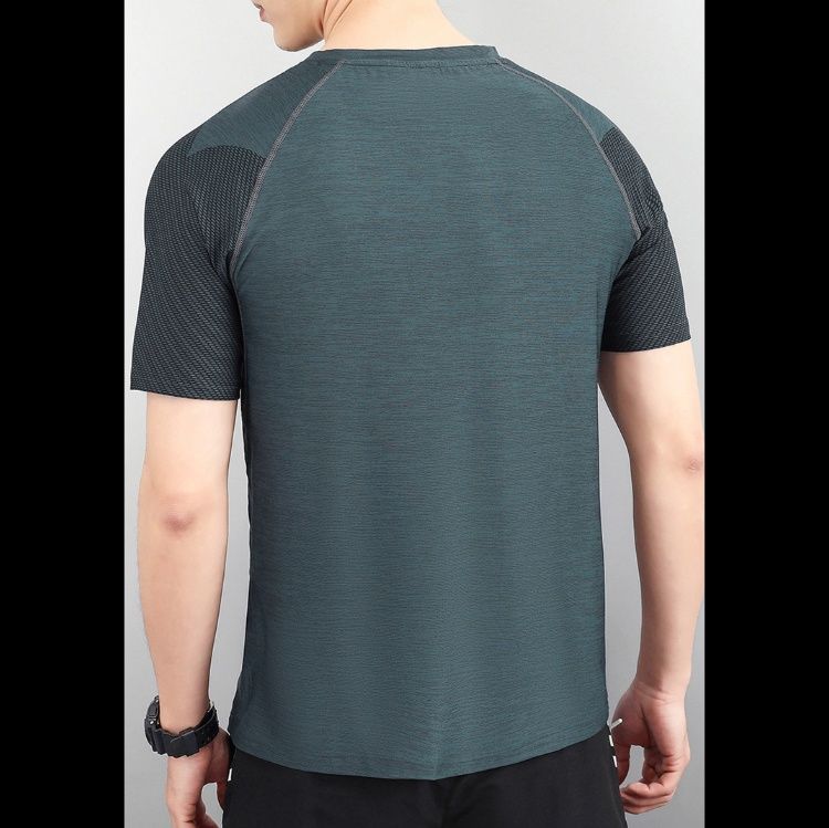 スポーツTシャツ 矢印模様ドライフィット速乾ランニング半袖