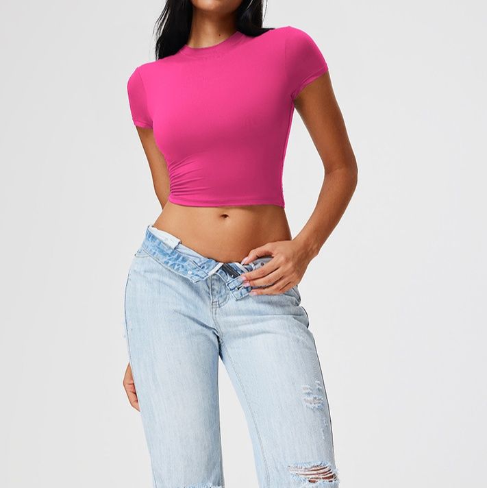 スポーツTシャツ 美シルエット ランニングクロップド