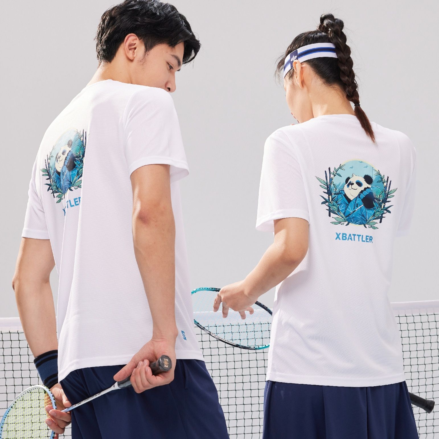 スポーツTシャツ 和風パンダ バドミントンウェア