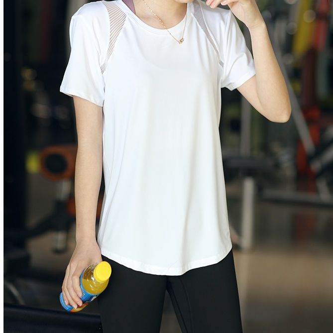 スポーツTシャツ 涼風背中開きランニングシャツ