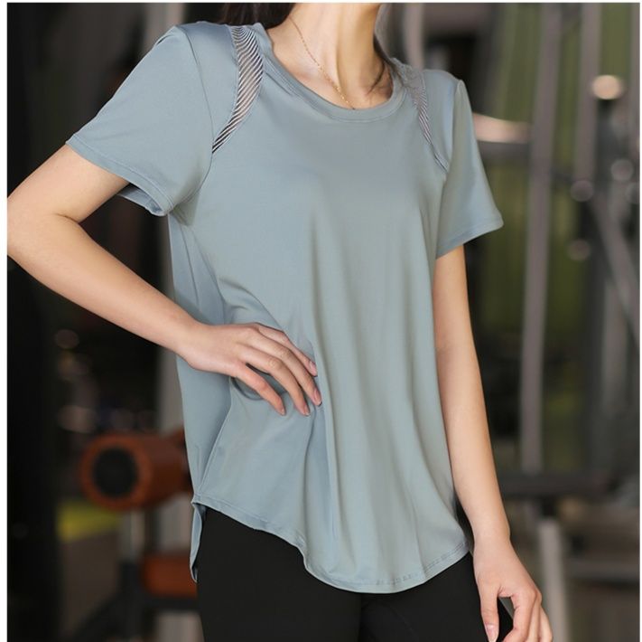 スポーツTシャツ 涼風背中開きランニングシャツ