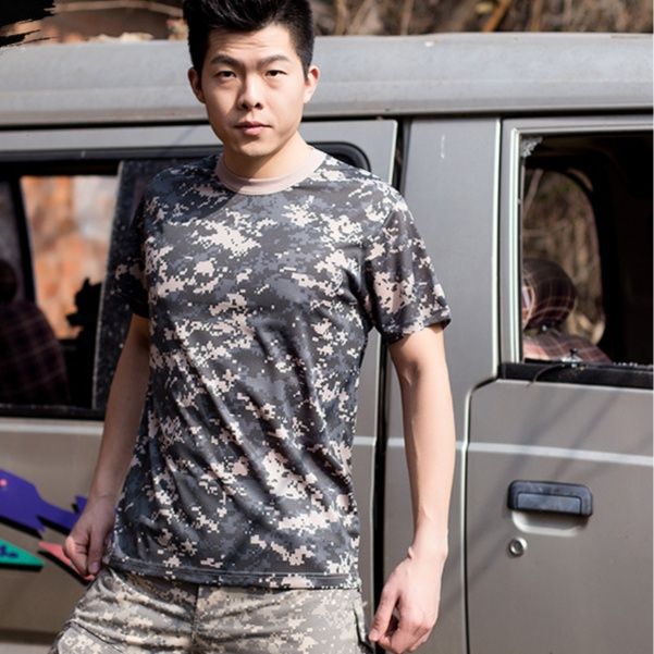 スポーツTシャツ 迷彩アウトドア 山岳戦術シャツ