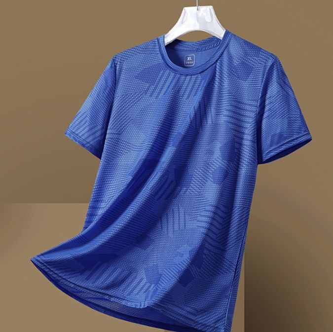 スポーツTシャツ 疾風ドライ 幾何学模様ランニングウェア