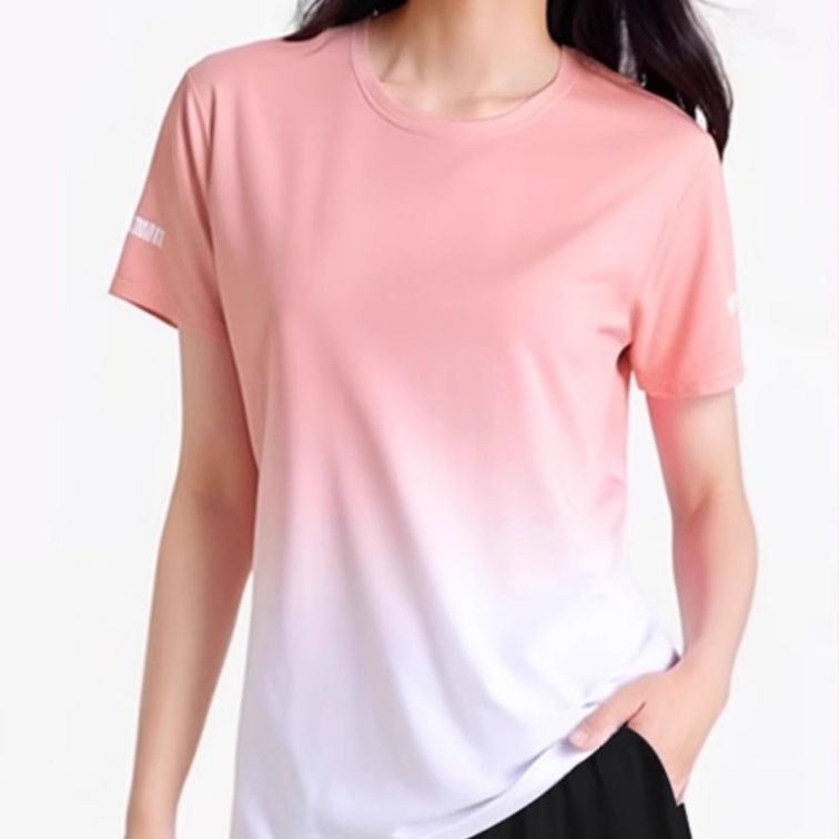 スポーツTシャツ 涼感グラデーションランニングウェア