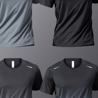 スポーツTシャツ 涼感速乾機能性半袖スポーツシャツ