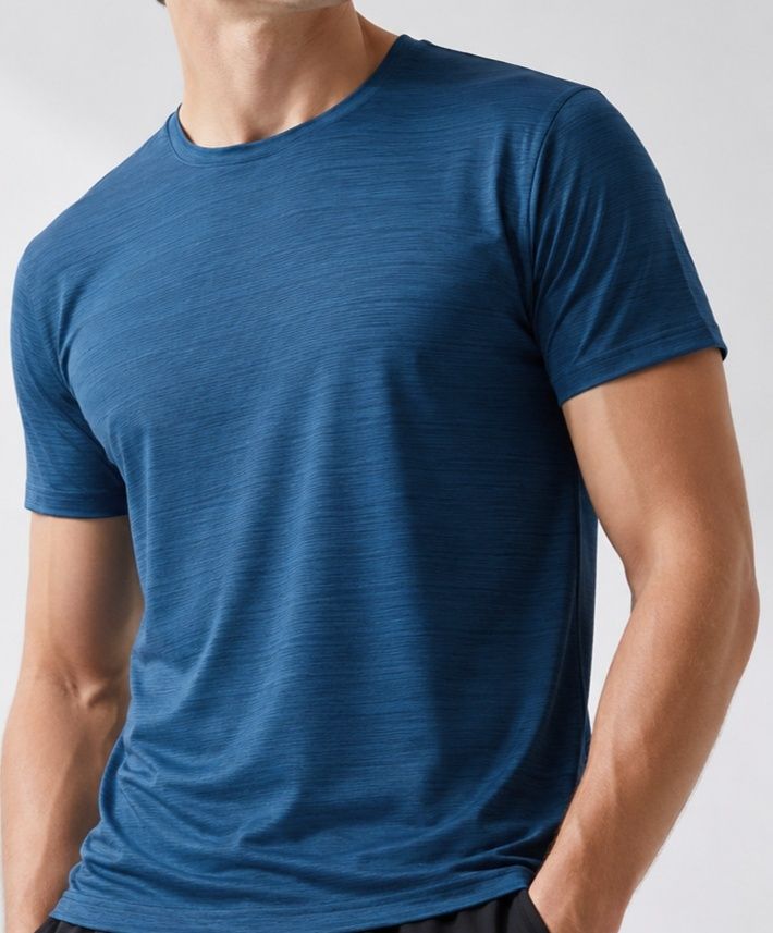 スポーツTシャツ メンズ軽量透湿ランニング半袖丸首運動上着