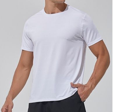スポーツTシャツ メンズ軽量透湿ランニング半袖丸首運動上着