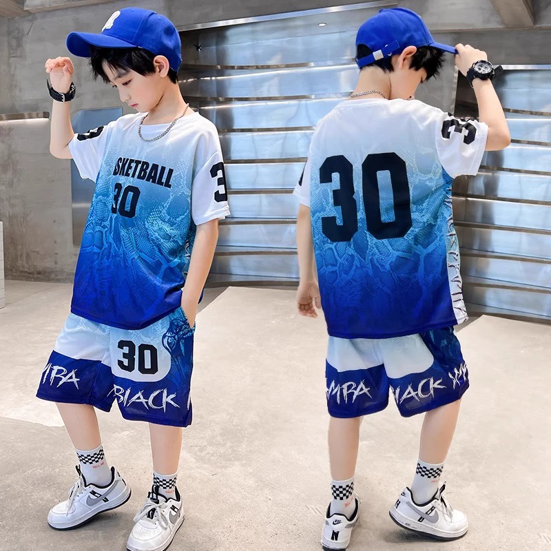 スポーツTシャツ グラデーションバスケットセットアップ