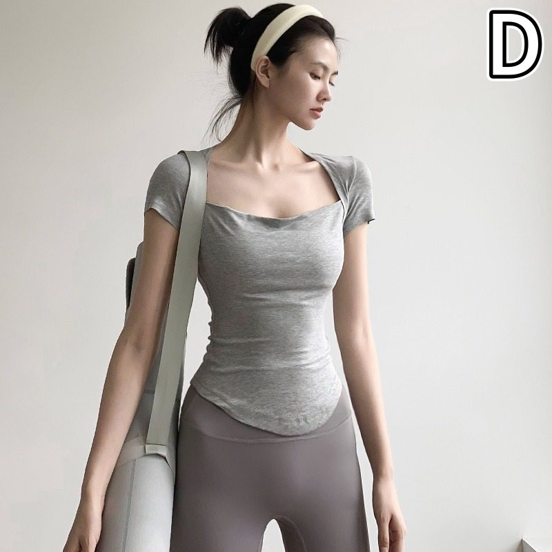 スポーツTシャツ 速乾機能付きスポーツ用半袖トップス レディース