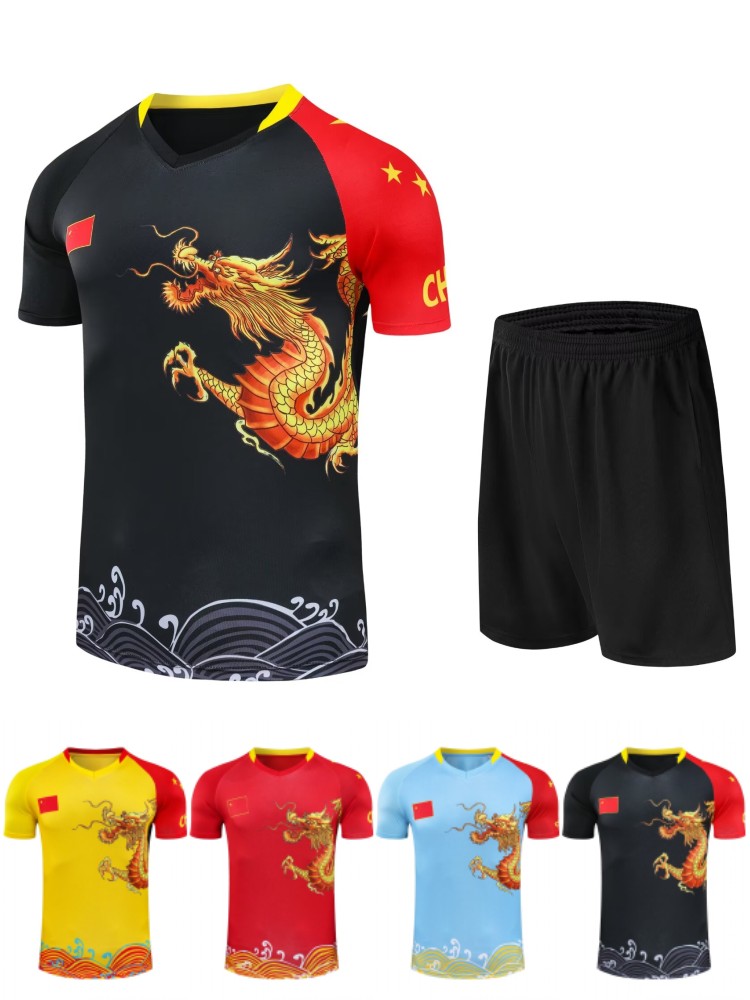 スポーツTシャツ 伝統龍柄サッカーユニフォーム