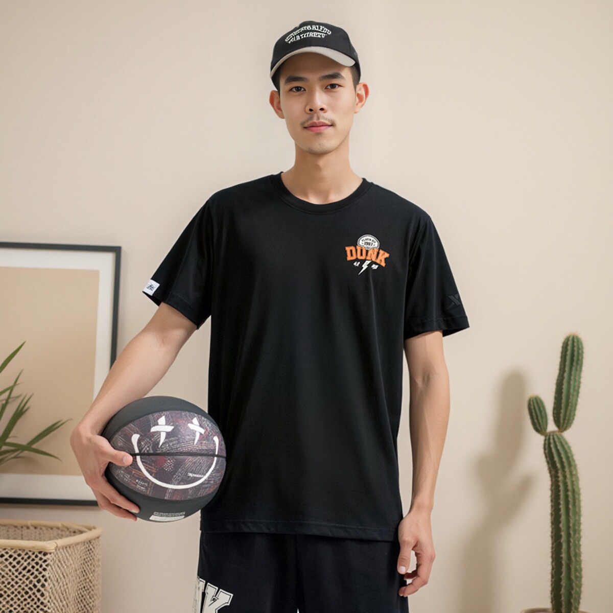 スポーツTシャツバスケ 躍動感あふれるダンク職人