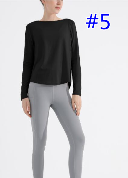 スポーツTシャツ 女性用長袖速乾ヨガ用スポーツシャツ