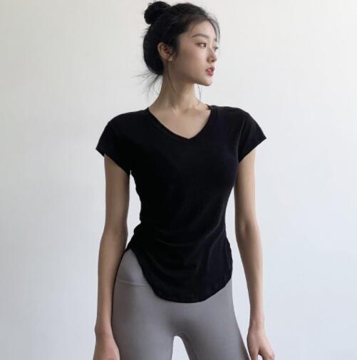 スポーツTシャツ レディース速乾スポーツシャツ ヨガ フィットネス用