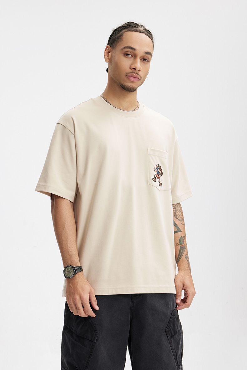 スポーツTシャツ メンズ春夏新作刺繍入り半袖運動着全5色