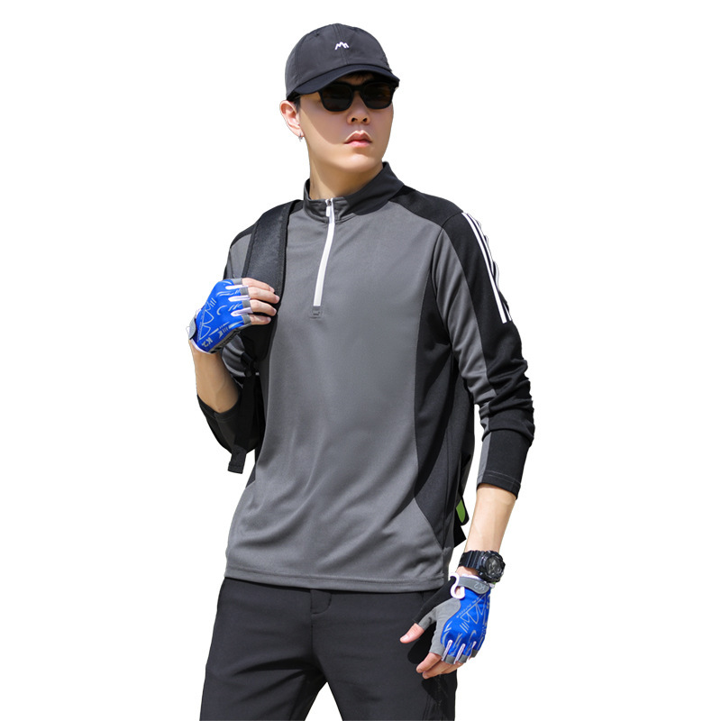 スポーツTシャツ ハイマウント ハーフジップ 登山ウェア