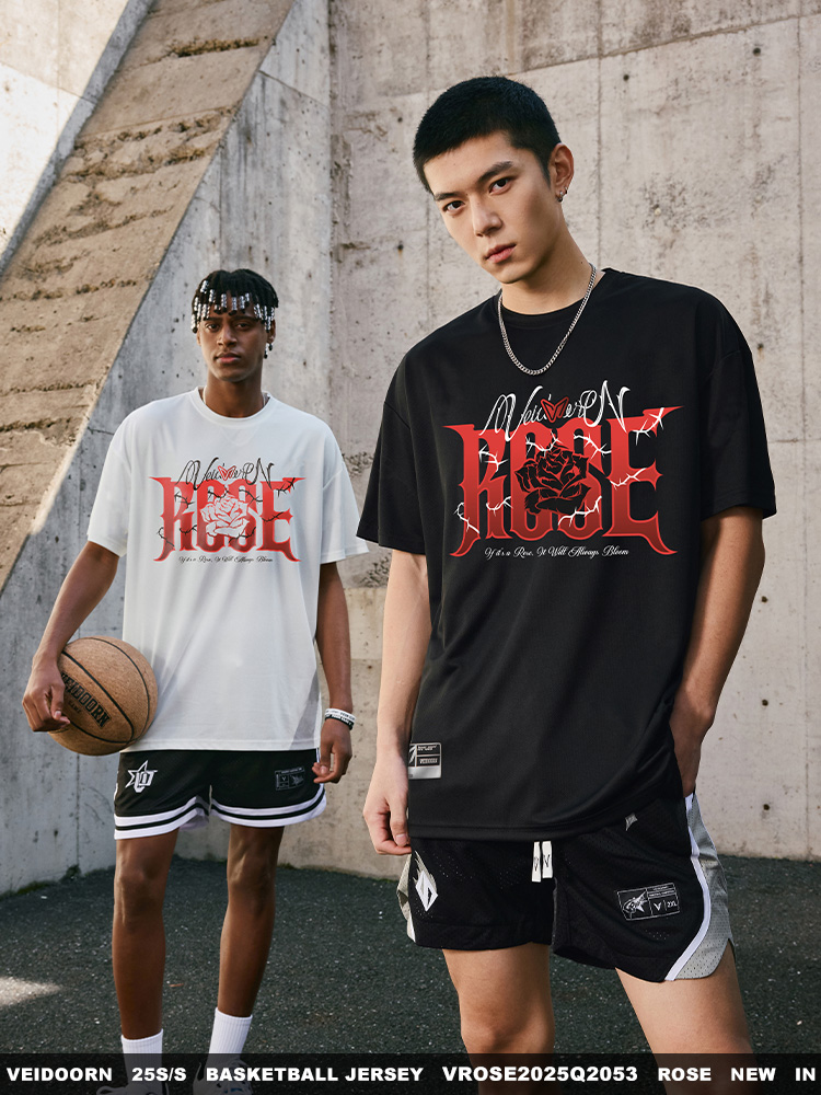 スポーツTシャツ 薔薇魂 ストリートバスケットシャツ
