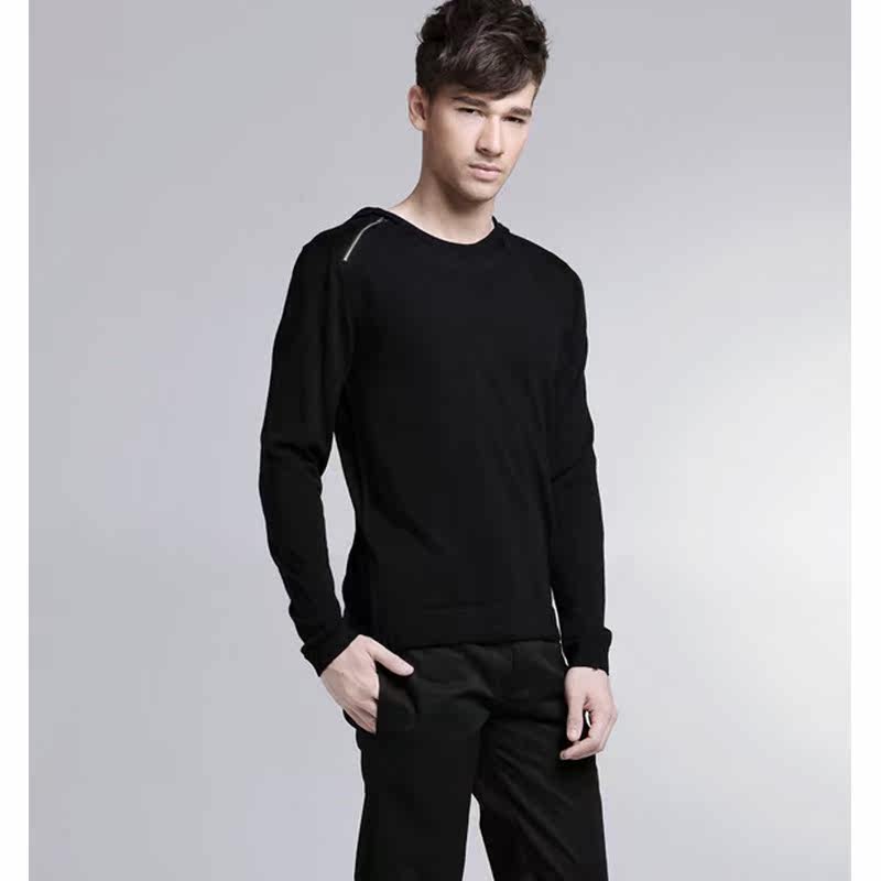 スポーツTシャツ ジッパーアクセント長袖バスケ練習着