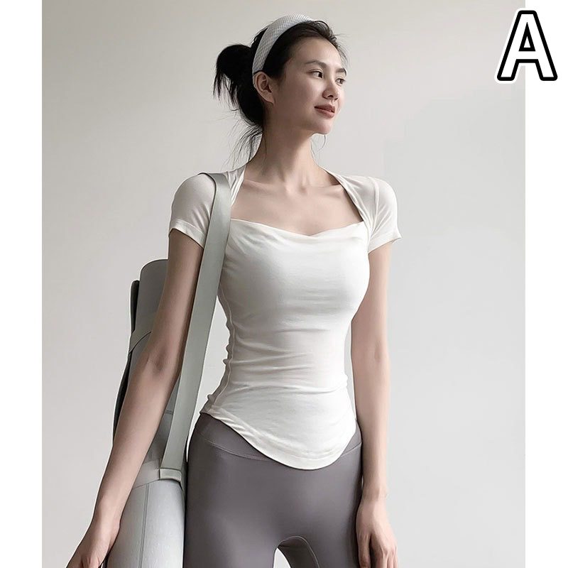 スポーツTシャツ 速乾機能付きスポーツ用半袖トップス レディース