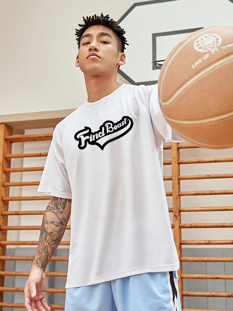 スポーツTシャツ 魂の力強さ バスケ練習着
