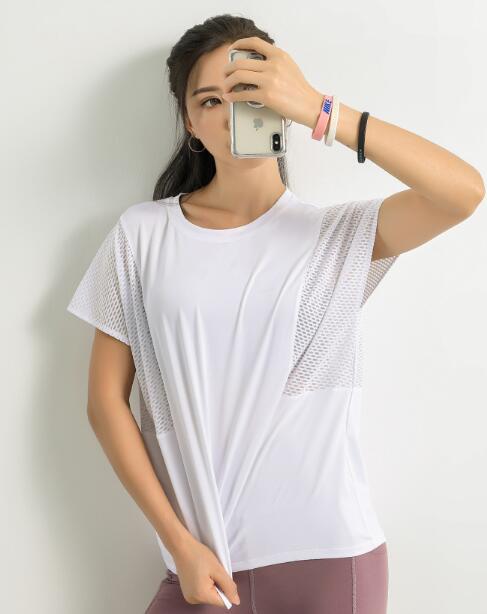 スポーツTシャツ 夏用レディース速乾スポーツトップス